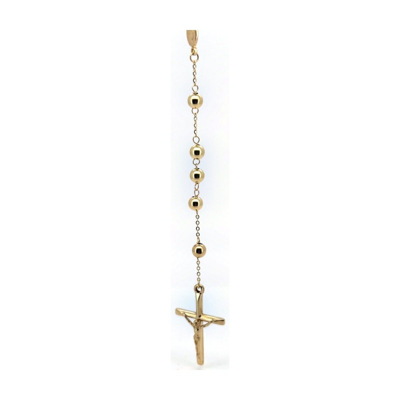 Cadena rosario de oro 18k 70 cm